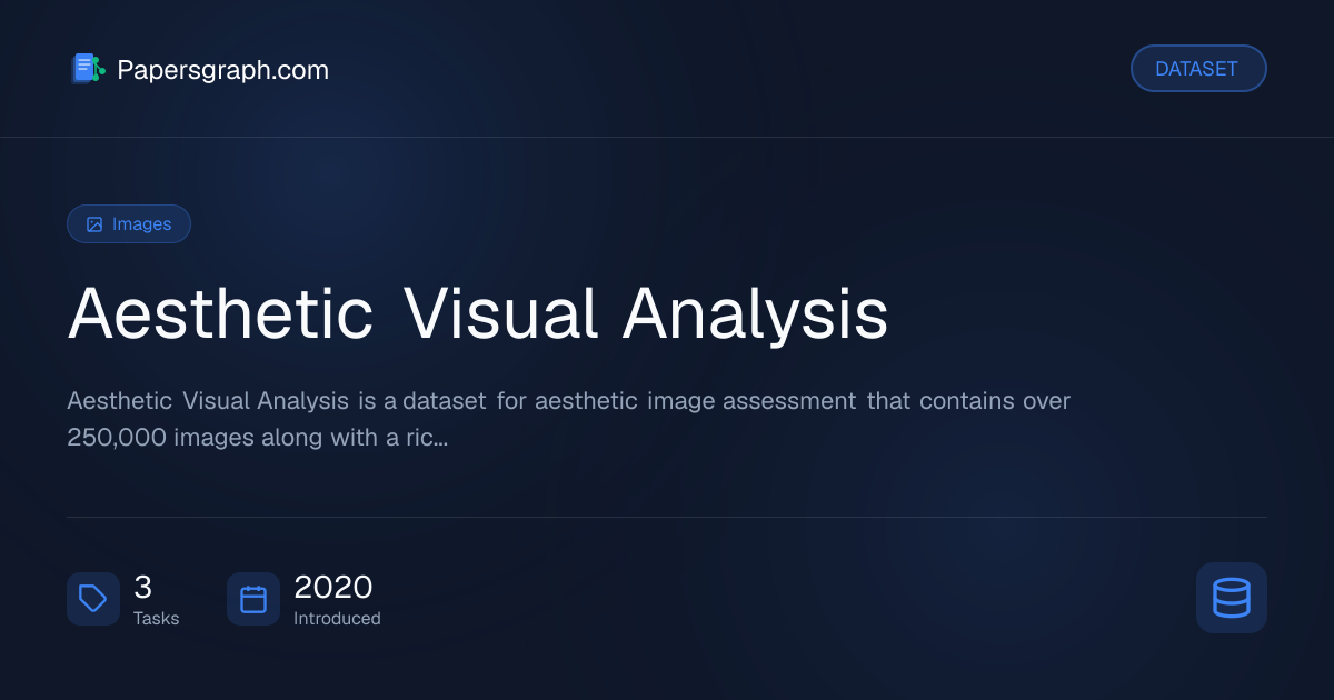 Aesthetic Visual Analysis Dataset - Papersgraph