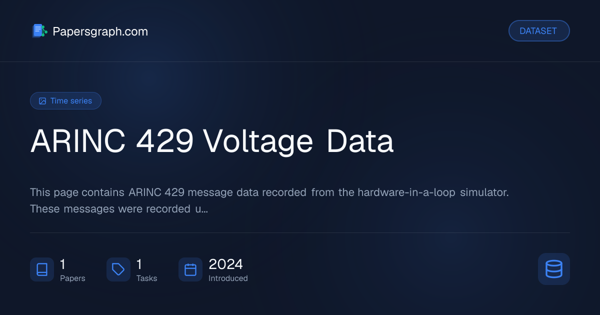 ARINC 429 Voltage Data Dataset - Papersgraph