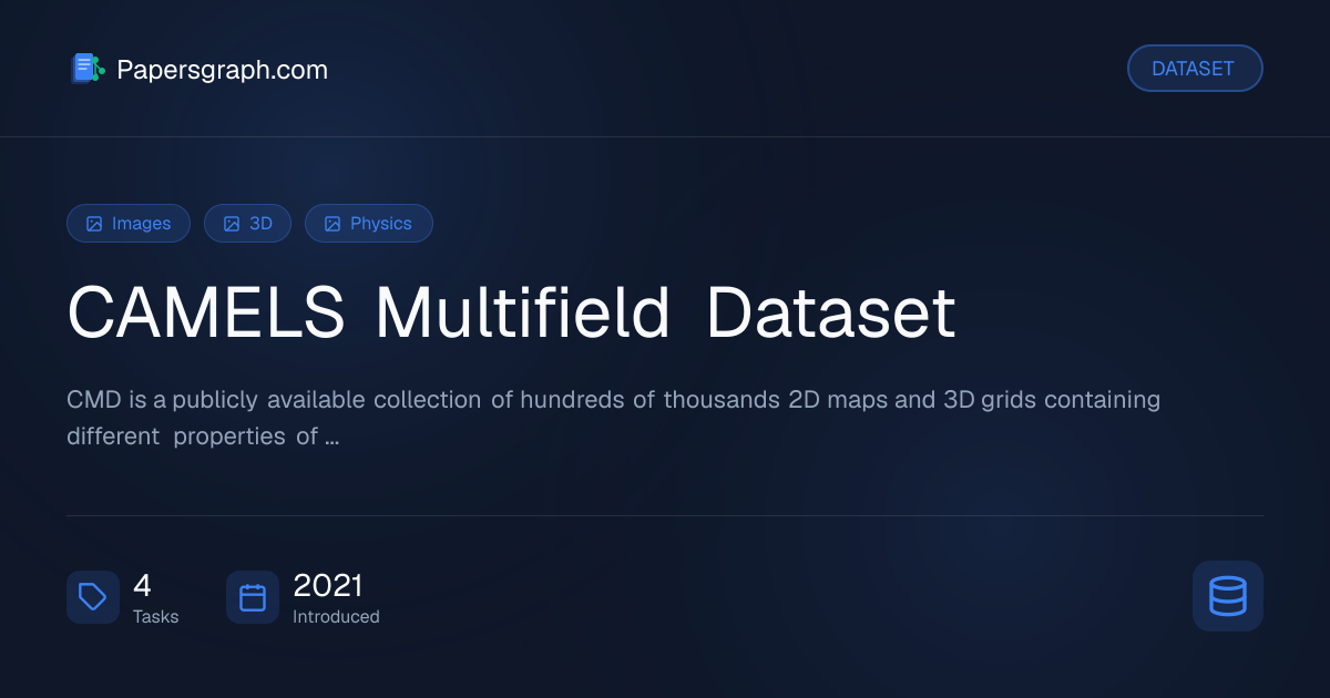 CAMELS Multifield Dataset Dataset - Papersgraph