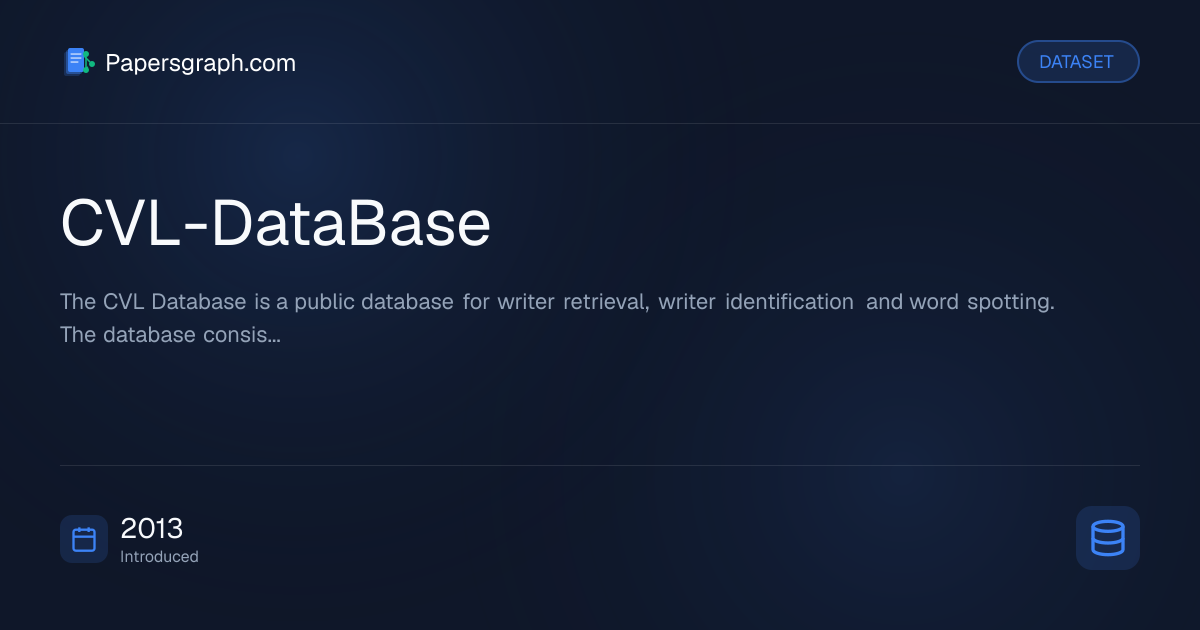 CVL-DataBase Dataset - Papersgraph