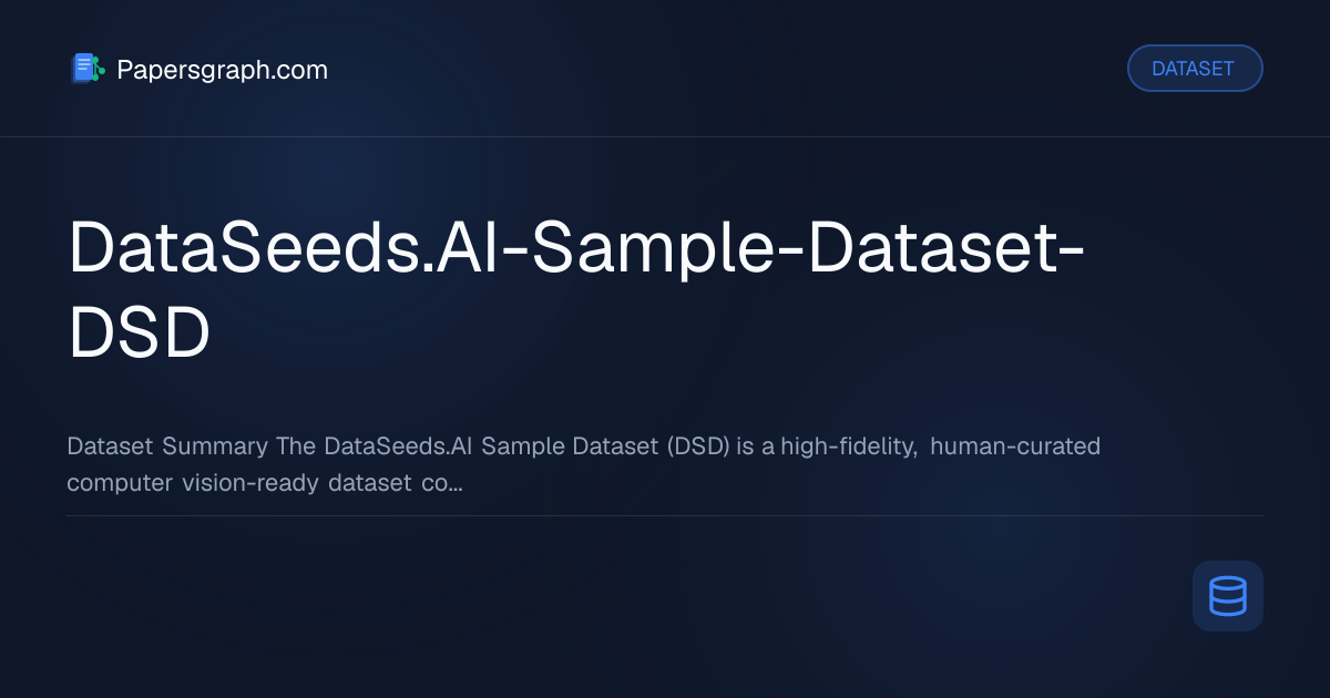 DataSeeds.AI-Sample-Dataset-DSD Dataset - Papersgraph