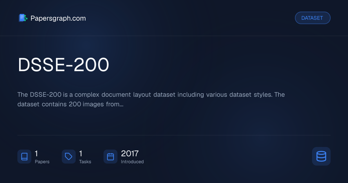 DSSE-200 Dataset - Papersgraph