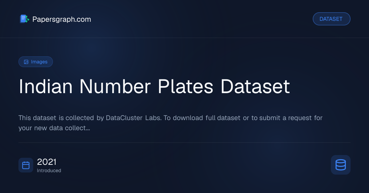 Indian Number Plates Dataset Dataset - Papersgraph