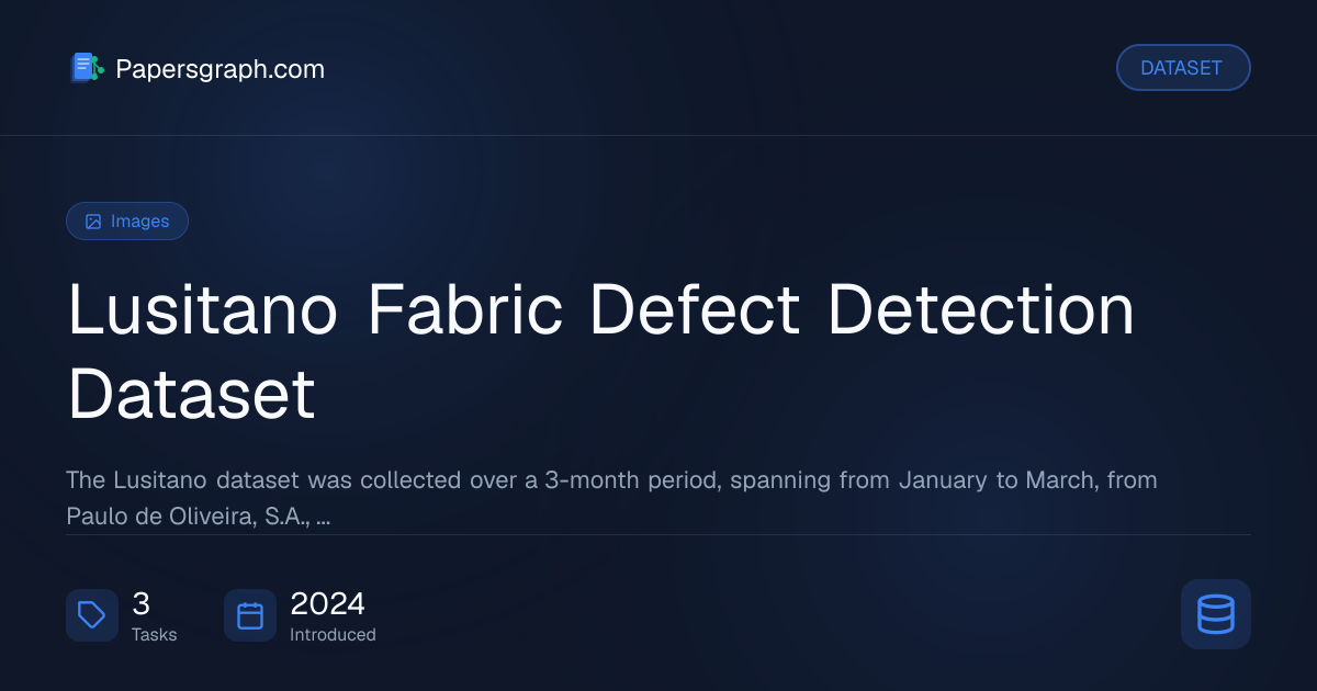 Lusitano Fabric Defect Detection Data… Dataset - Papersgraph