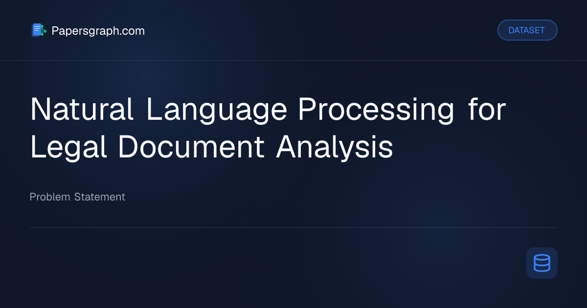 Natural Language Processing for Legal… Dataset - Papersgraph