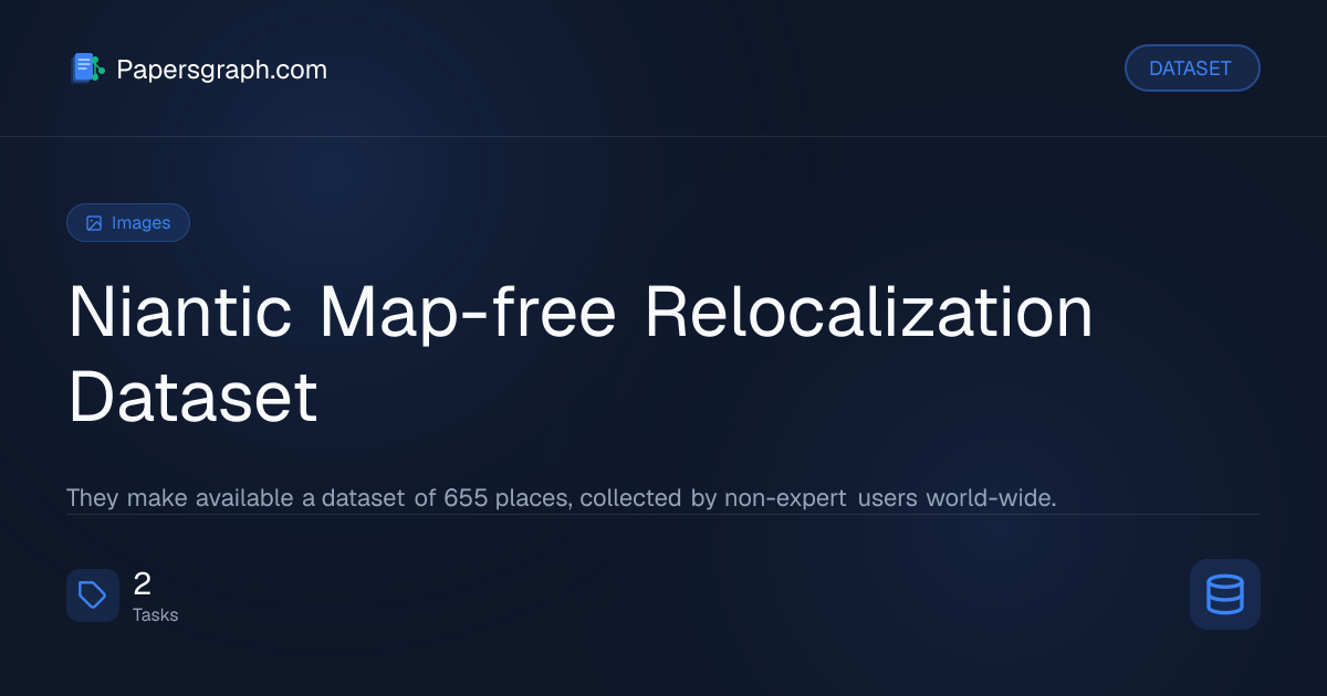 Niantic Map-free Relocalization Datas… Dataset - Papersgraph