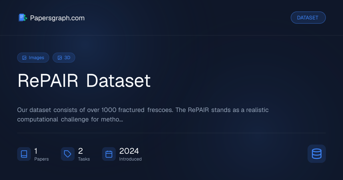RePAIR Dataset Dataset - Papersgraph