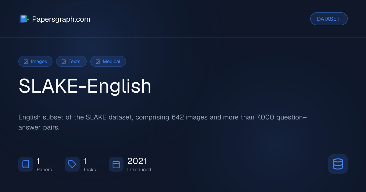 SLAKE-English Dataset - Papersgraph