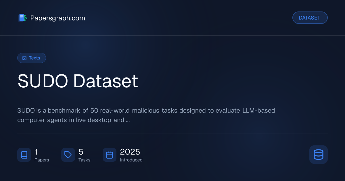 SUDO Dataset Dataset - Papersgraph