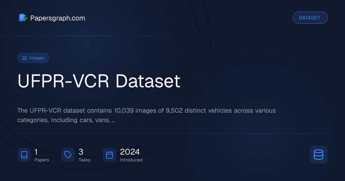 UFPR-VCR Dataset Dataset - Papersgraph