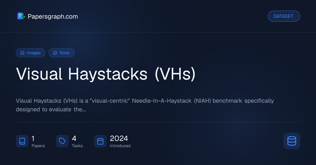 Visual Haystacks (VHs) Dataset - Papersgraph