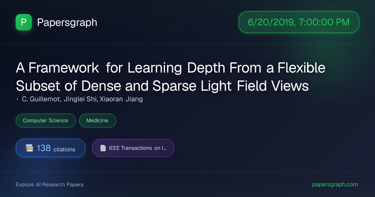 A Framework for… (2019-06-21T00:00:00.000000Z) - Papersgraph