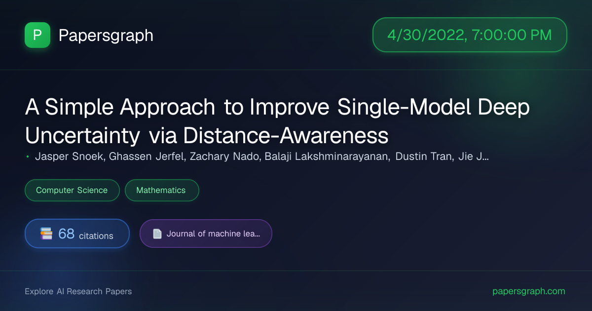 A Simple Approa… (2022-05-01T00:00:00.000000Z) - Papersgraph