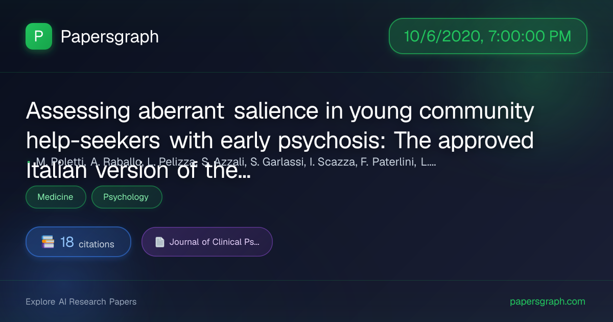 Assessing aberr… (2020-10-07T00:00:00.000000Z) - Papersgraph