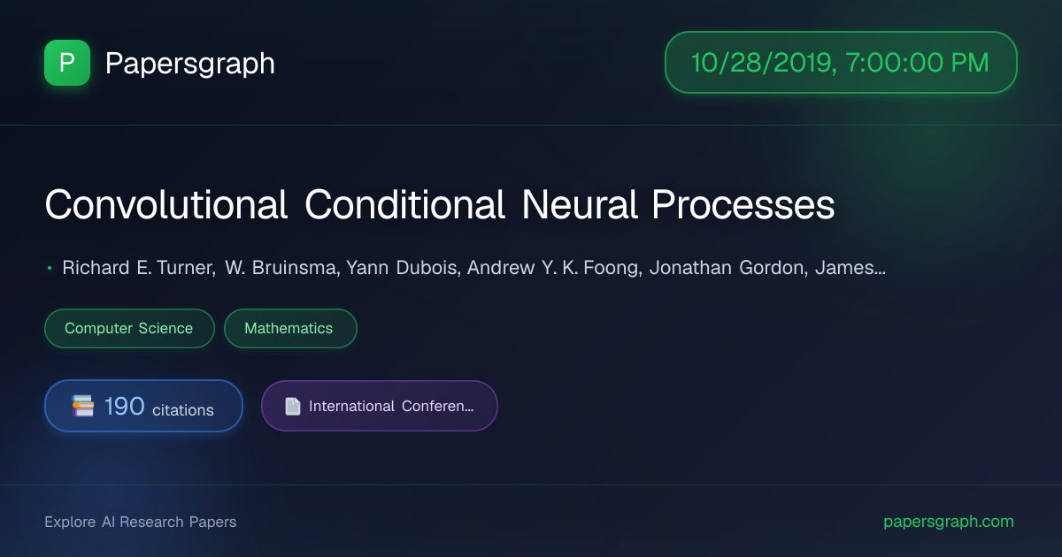 Convolutional C… (2019-10-29T00:00:00.000000Z) - Papersgraph