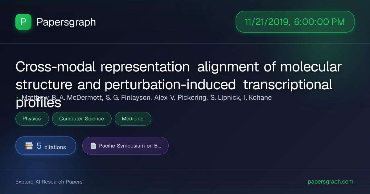 Cross-modal rep… (2019-11-22T00:00:00.000000Z) - Papersgraph