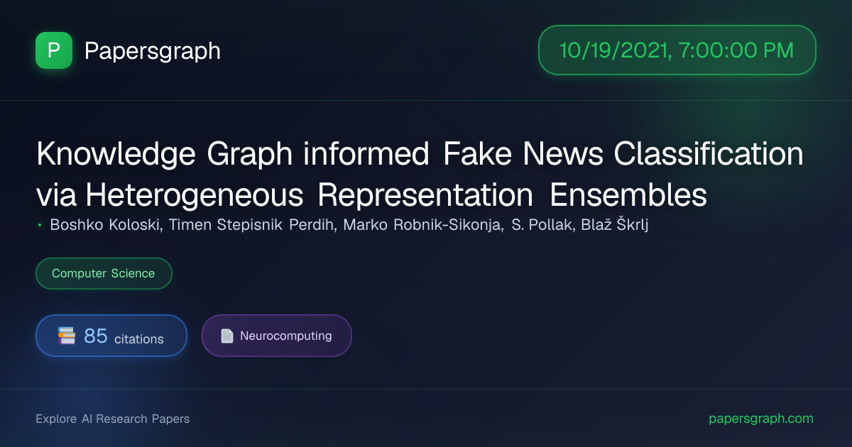 Knowledge Graph… (2021-10-20T00:00:00.000000Z) - Papersgraph