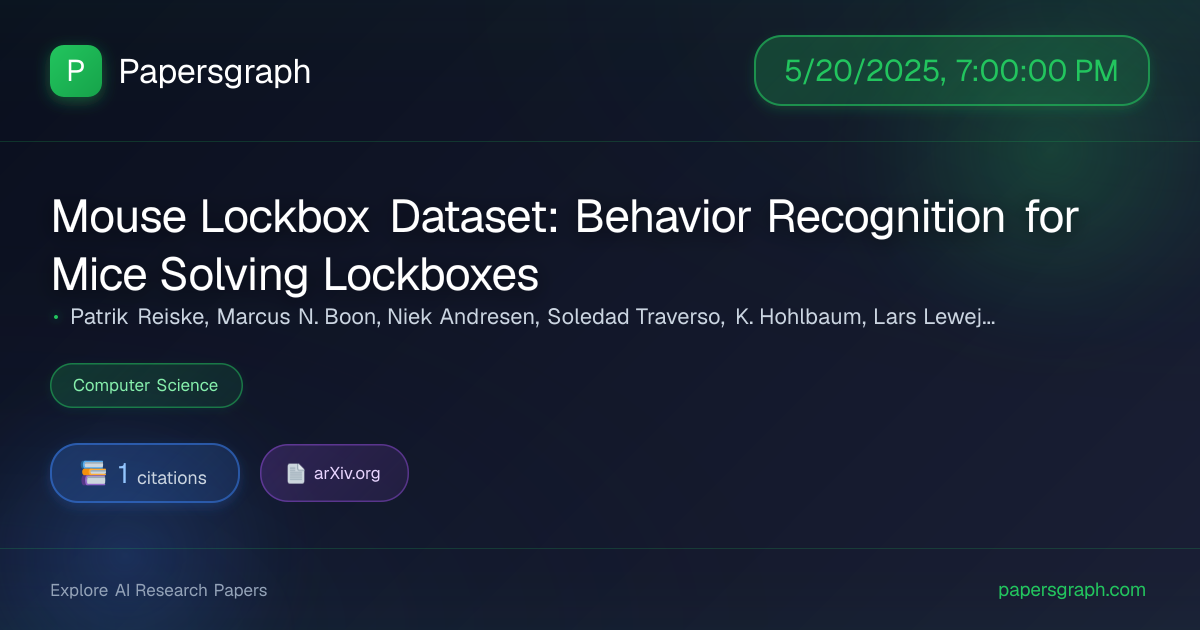 Mouse Lockbox D… (2025-05-21T00:00:00.000000Z) - Papersgraph