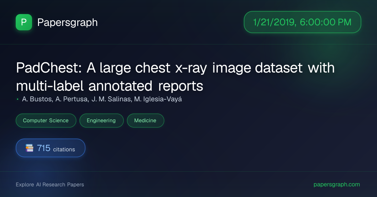 PadChest: A lar… (2019-01-22T00:00:00.000000Z) - Papersgraph