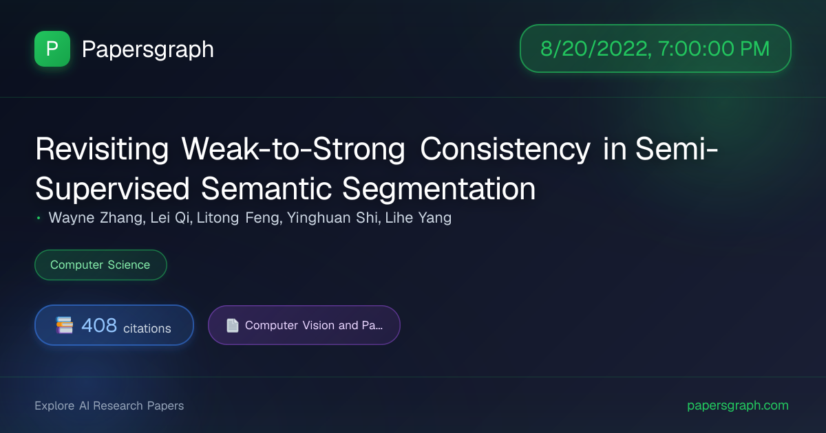 Revisiting Weak… (2022-08-21T00:00:00.000000Z) - Papersgraph