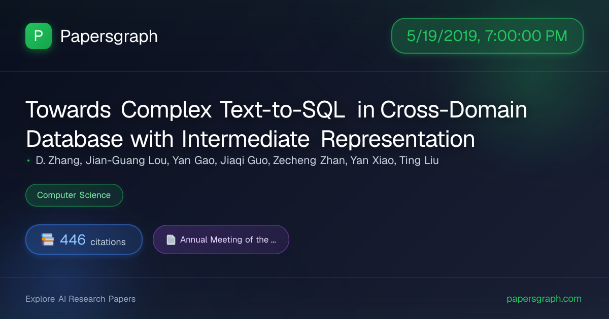 Towards Complex… (2019-05-20T00:00:00.000000Z) - Papersgraph