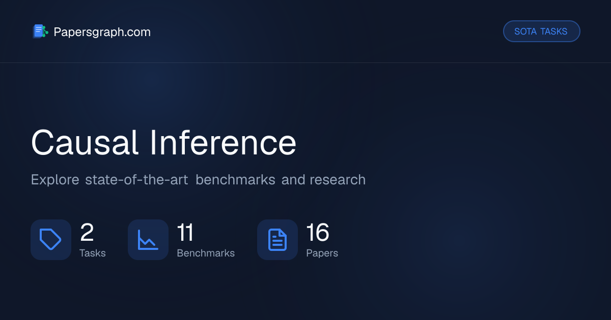 Causal Inference Tasks | State-of-the-Art