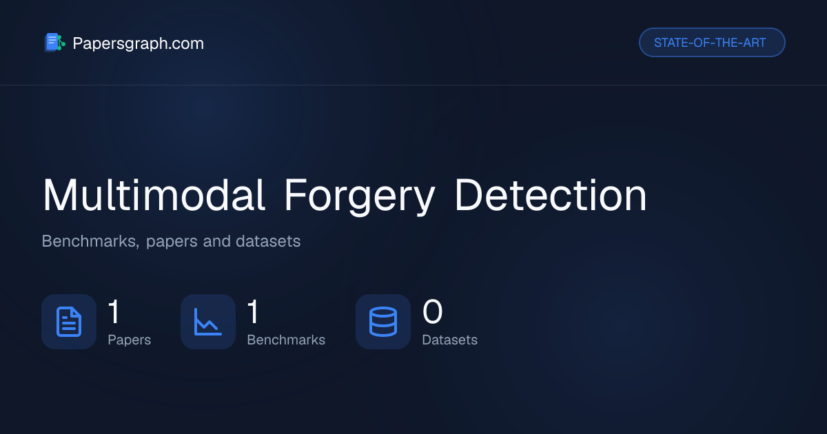 Multimodal Forgery Detection | State-of-the-Art