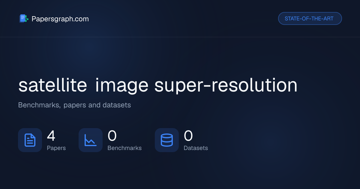 satellite image super-resolution | State-of-the-Art