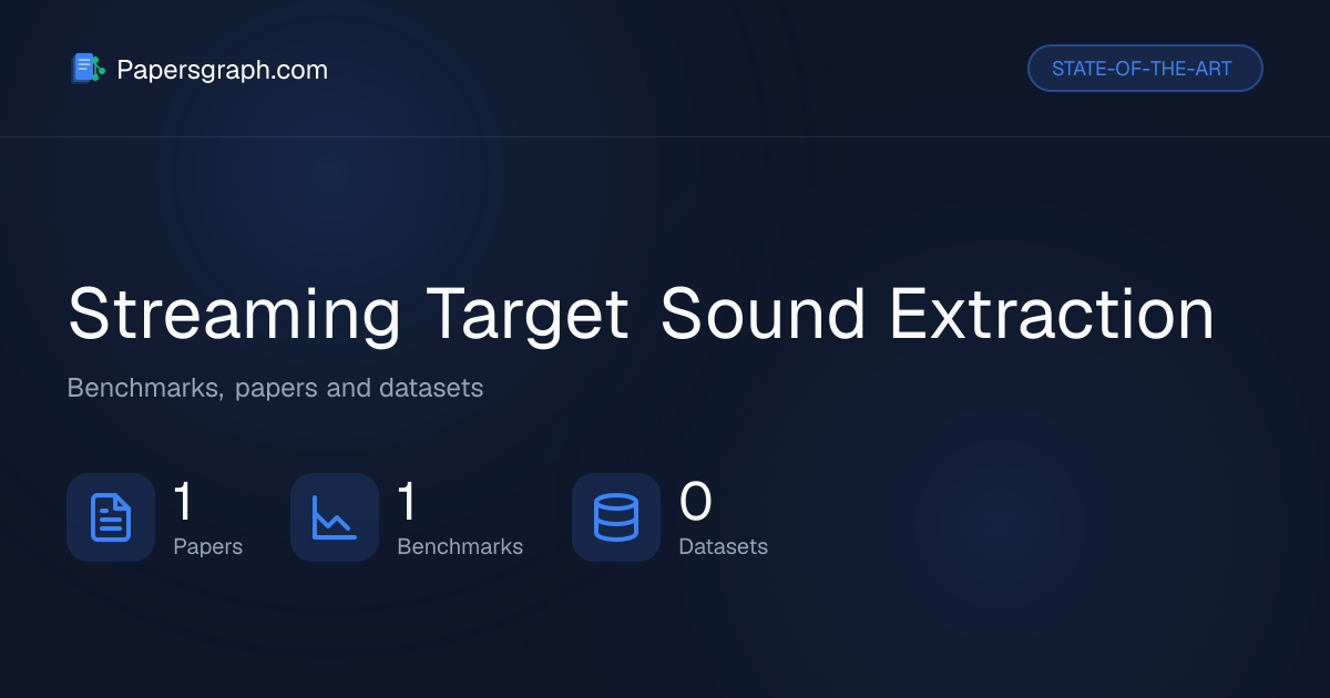 Streaming Target Sound Extraction | State-of-the-Art