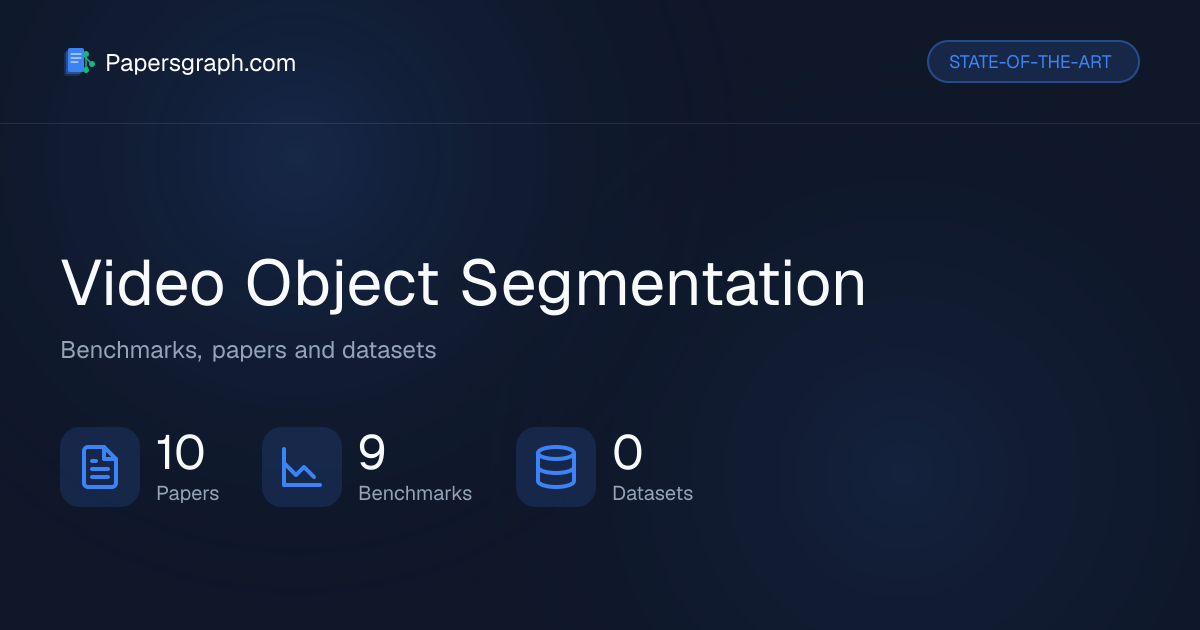 Video Object Segmentation | State-of-the-Art